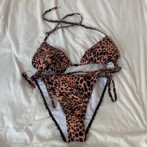 Boohoo Leopard Print Bikini